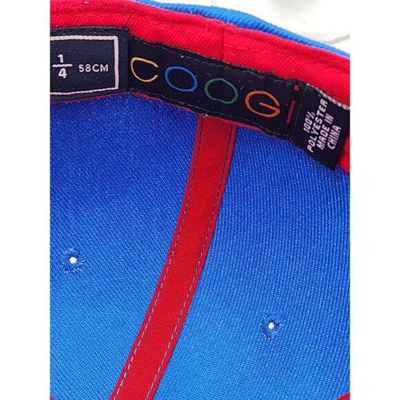Coogi Hat Blue Red Cap Streetwear Urban Fashion Hip Hop Style Bold Size 7 1/4 - Picture 5 of 13